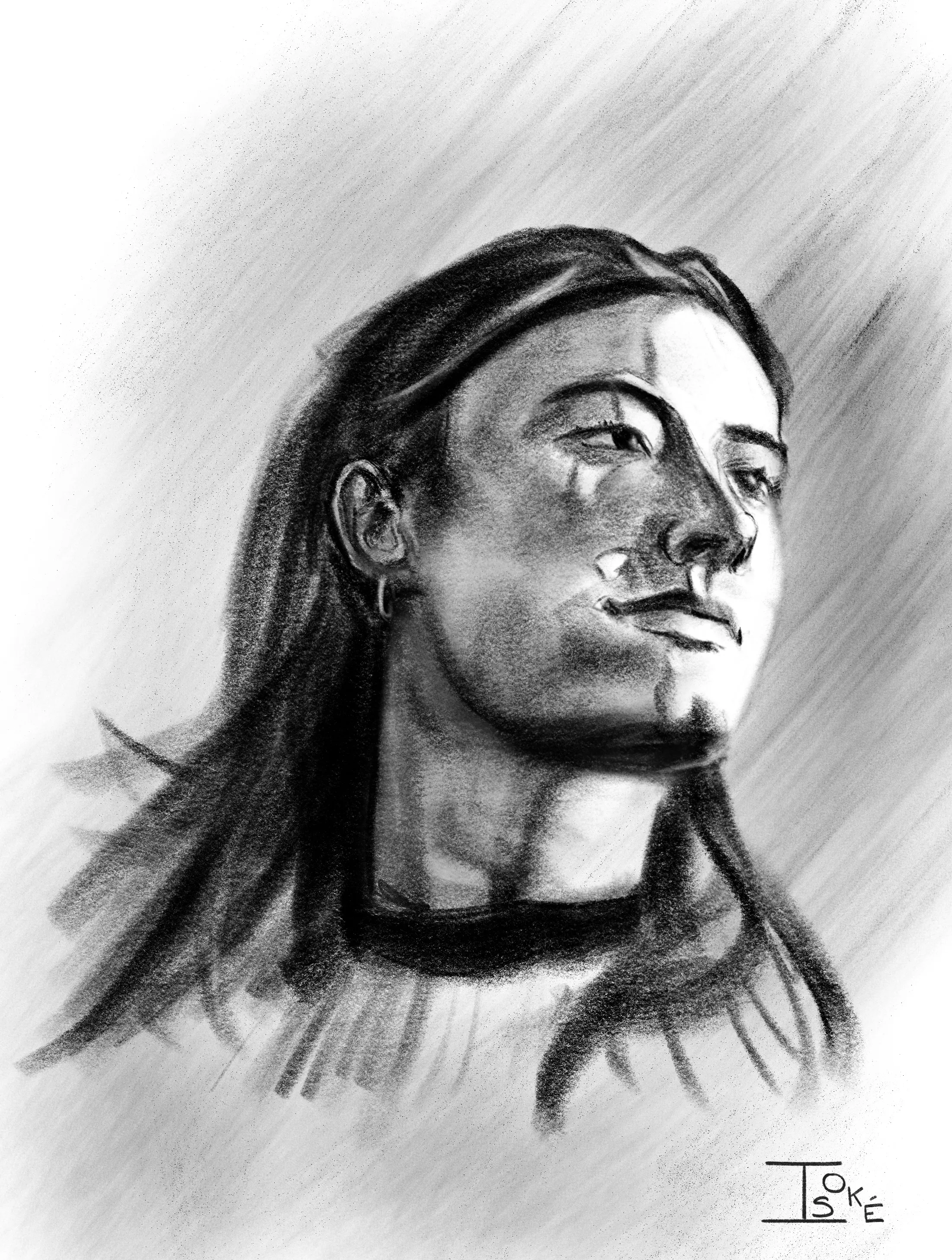 Daily charcoal of a portrait (Digital)